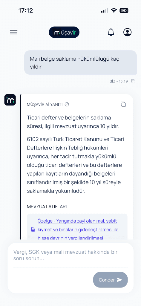 Müşavir AI Chat